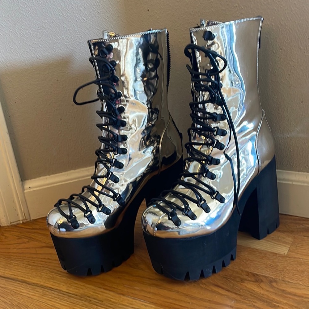 Club exx platform rave boots
